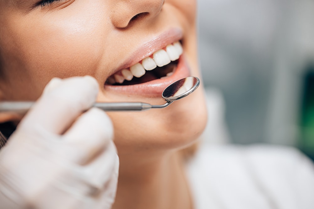 Woman at dentist